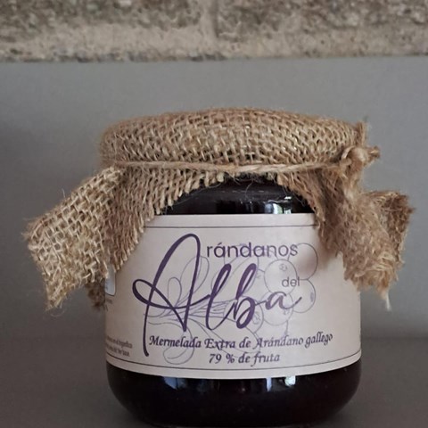 Mermelada Extra de Arándano gallego-¡Envío GRATIS!-Pedido mínimo 4 botes (220 g).